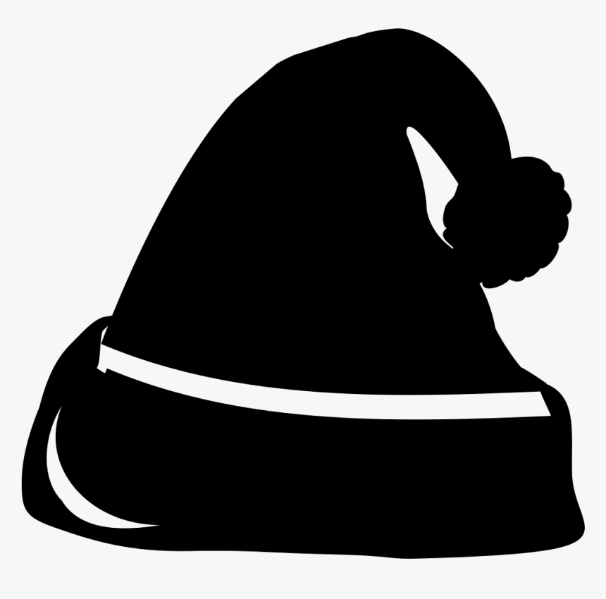 Santa Claus Hat - Icon Santa Hat Black Transparent, HD Png Download, Free Download