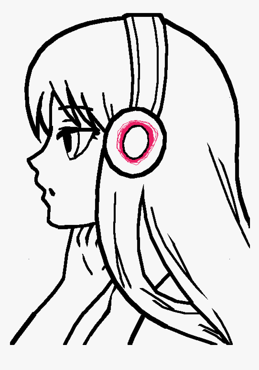Clipart Royalty Free Stock Anonymous Drawing Girl - Anime Girl Drawing Easy, HD Png Download, Free Download
