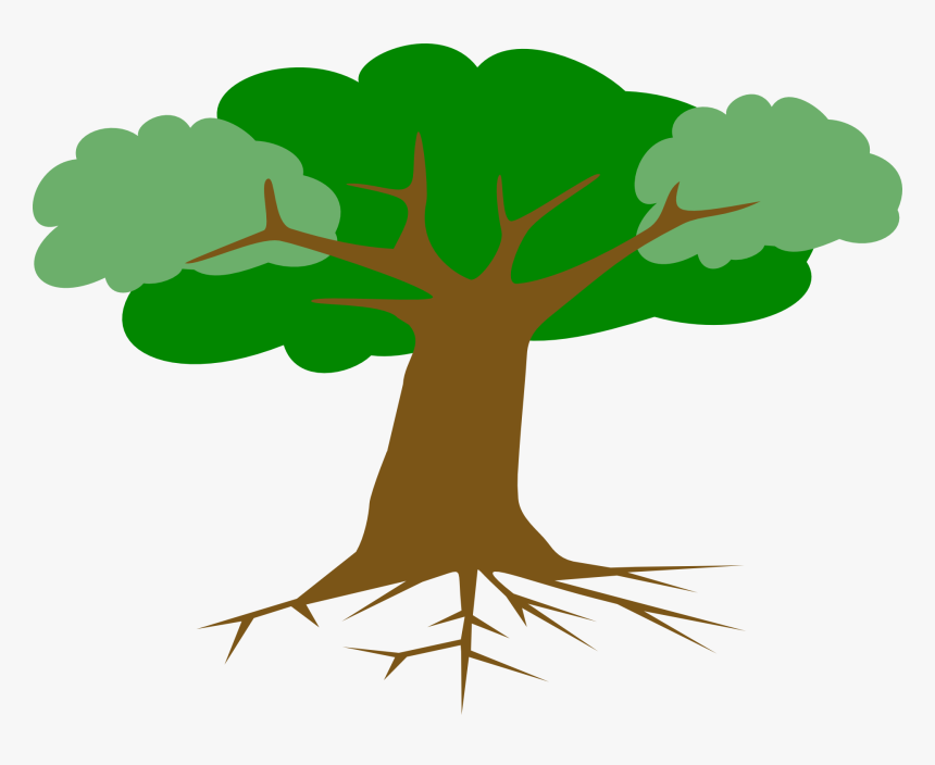 Clip Art Openclipart Vector Graphics Tree Root - Tree Clipart With Roots, HD Png Download, Free Download