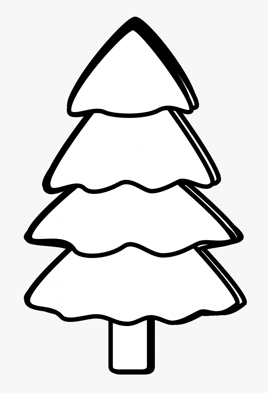 Christmas Tree Black Png - Black And White Tree Clipart, Transparent Png, Free Download