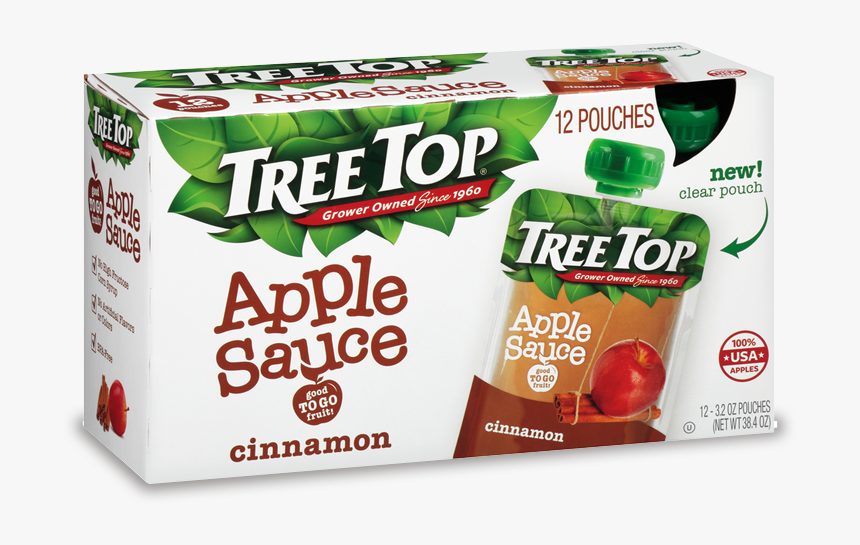 Tree Top Cinnamon Apple Sauce Pouch 4 Pack Tree Top, HD Png Download, Free Download