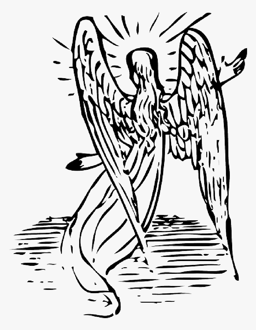 Outline, Light, Angel, Wings, Behind, HD Png Download, Free Download