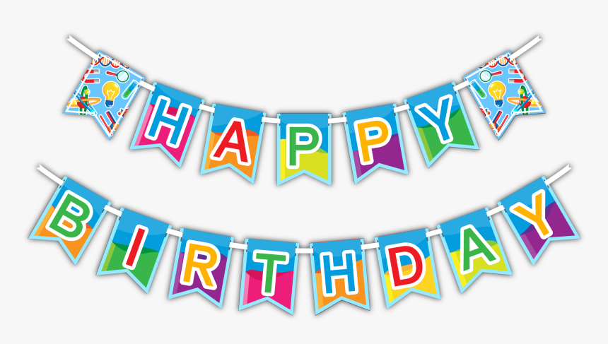 Super Science happy Birthday - Banner Happy Birthday Ribbon, HD Png Download, Free Download