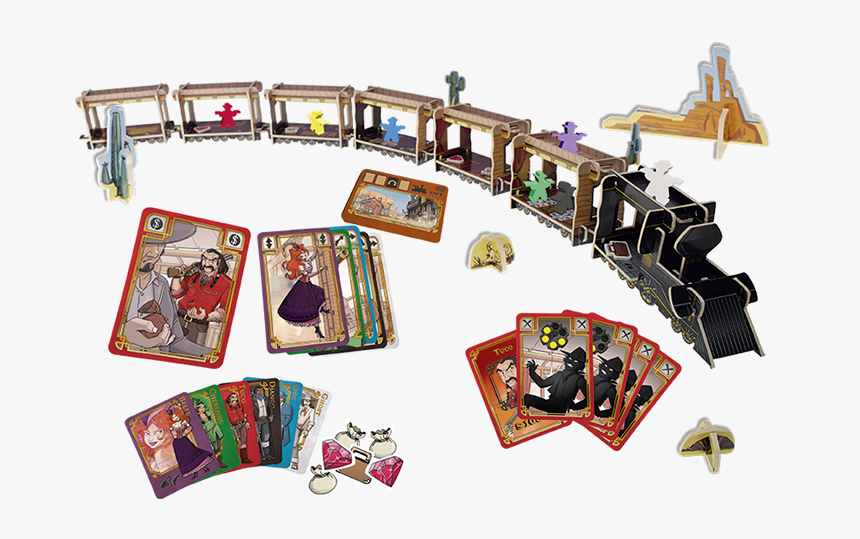 Game Components, Game Bits, Game Pieces - Colt Express Board Game, HD Png Download, Free Download