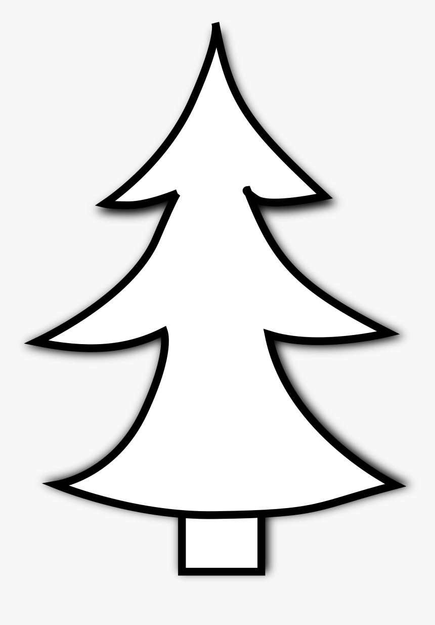 Clip Art Tree Outline - Christmas Free Clip Art Black And White, HD Png Download, Free Download