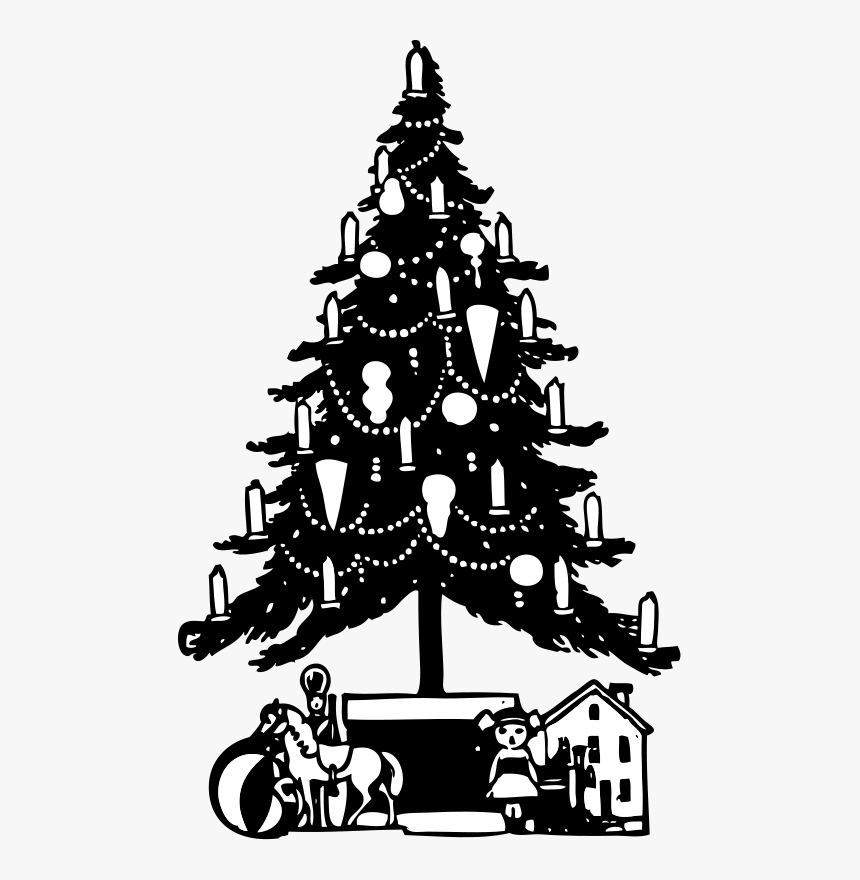 Transparent Christmas Tree Illustration Png - Christmas Tree Black Png, Png Download, Free Download