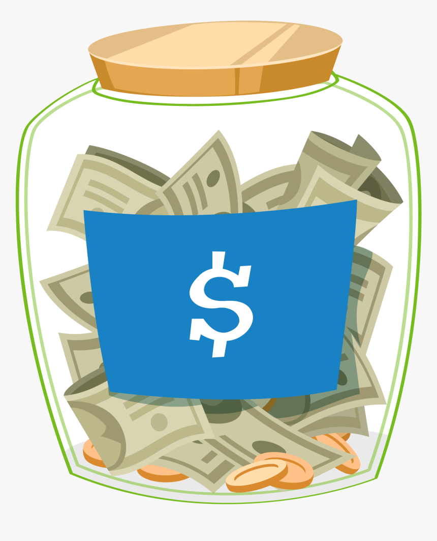 Money Death Clipart Of Jar Transparent Png - Jar Of Money Clip Art, Png Download, Free Download