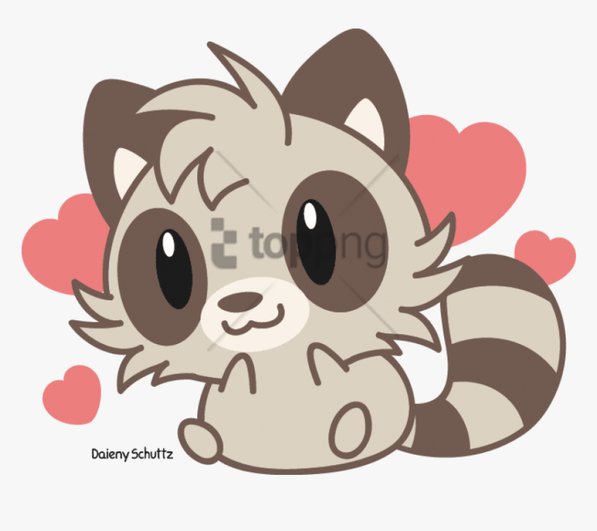 Cute Anime Png - Cute Raccoon Drawing Easy, Transparent Png, Free Download