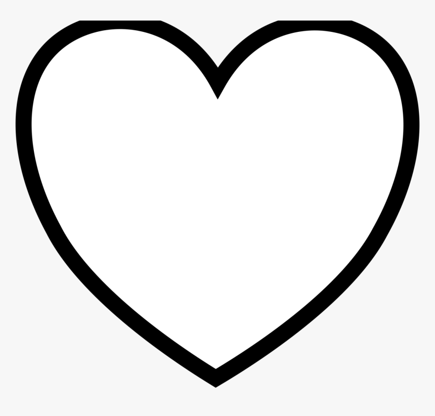 Coloring Page Of A Heart - Transparent Heart Png White, Png Download, Free Download