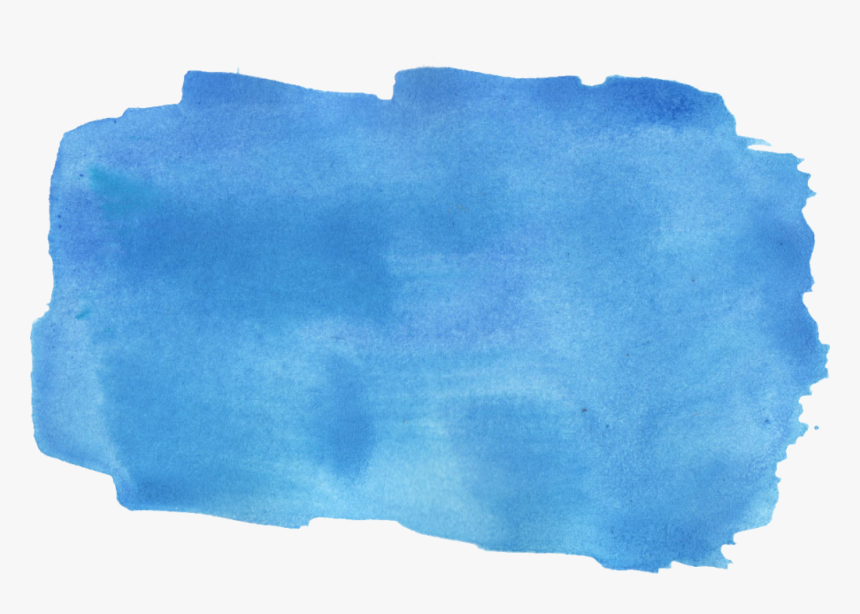 Watercolor Brush Stroke Png - Blue Watercolor Brush Stroke, Transparent Png, Free Download