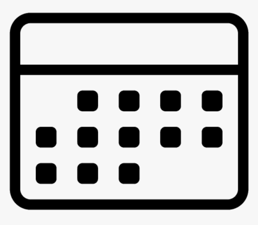 30-day Calendar Of Events - Calendar Black Icon Png, Transparent Png, Free Download