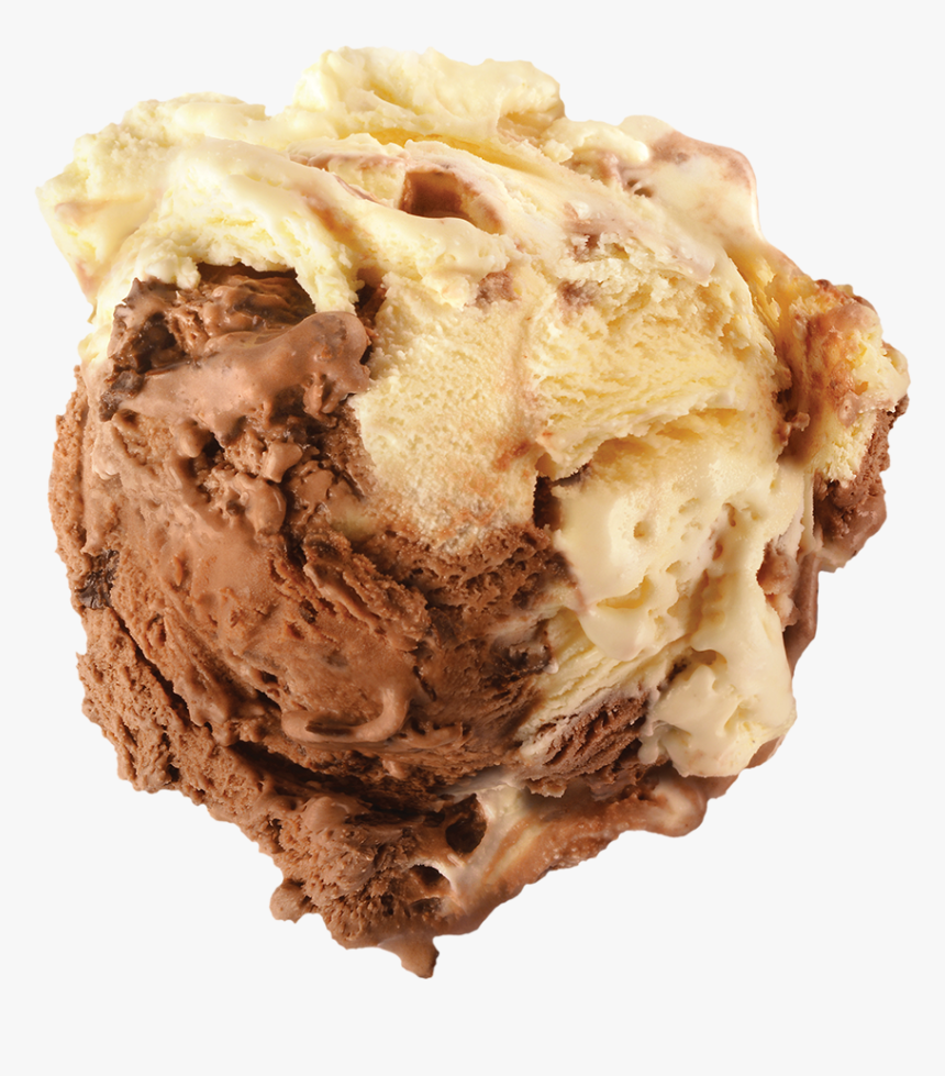 Chocolate Ice Cream Scoop - Vanilla Chocolate Ice Cream, HD Png Download, Free Download