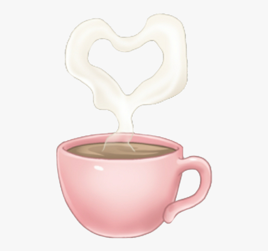 #cup #cute #coffee #coffeecup #cupofcoffee #smoke #heart - Cup, HD Png Download, Free Download
