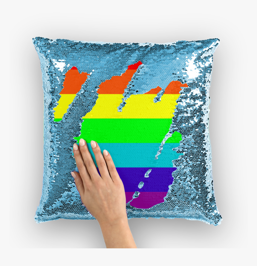 Gay Pride V2 Sequin Cushion Cover - Doge Sequin Pillow, HD Png Download, Free Download