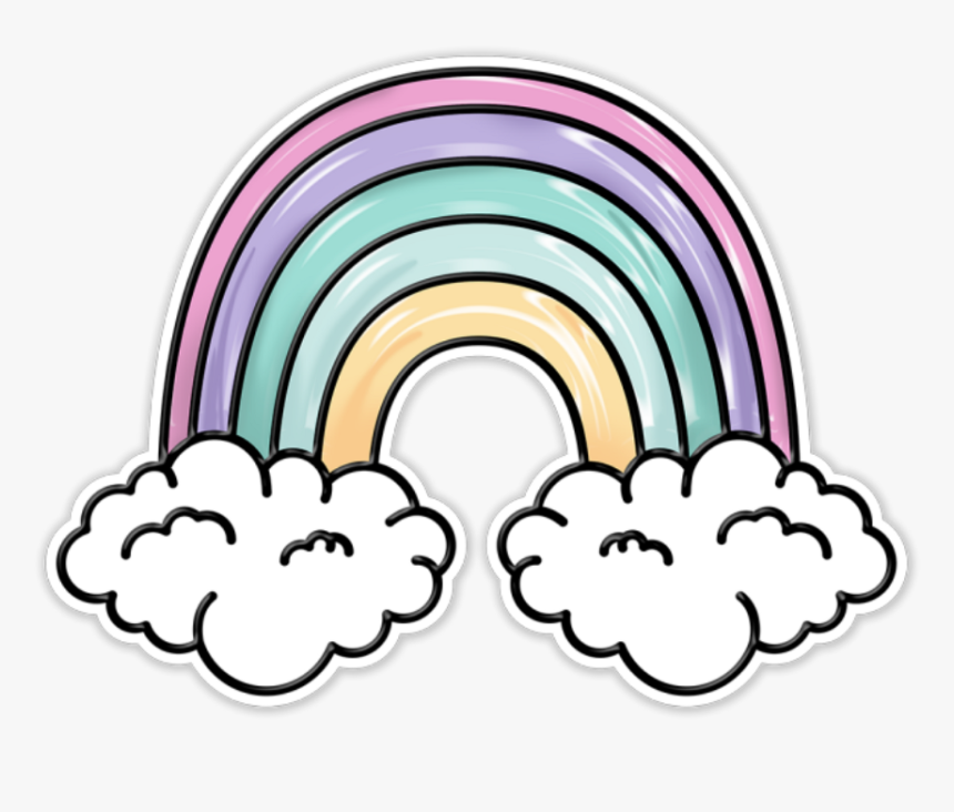 Rainbow Cute Pastel Tumblr Aesthetic Patch - Cute Aesthetic Clip Arts, HD Png Download, Free Download