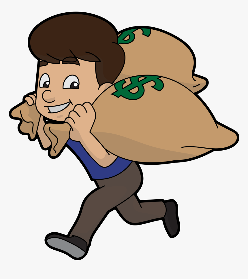 Running Away With Money, HD Png Download, Free Download