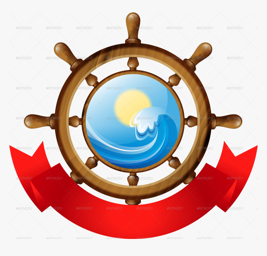 Captain Clipart Ship Navigation - Navy Ship Wheel Clock, HD Png Download, Free Download