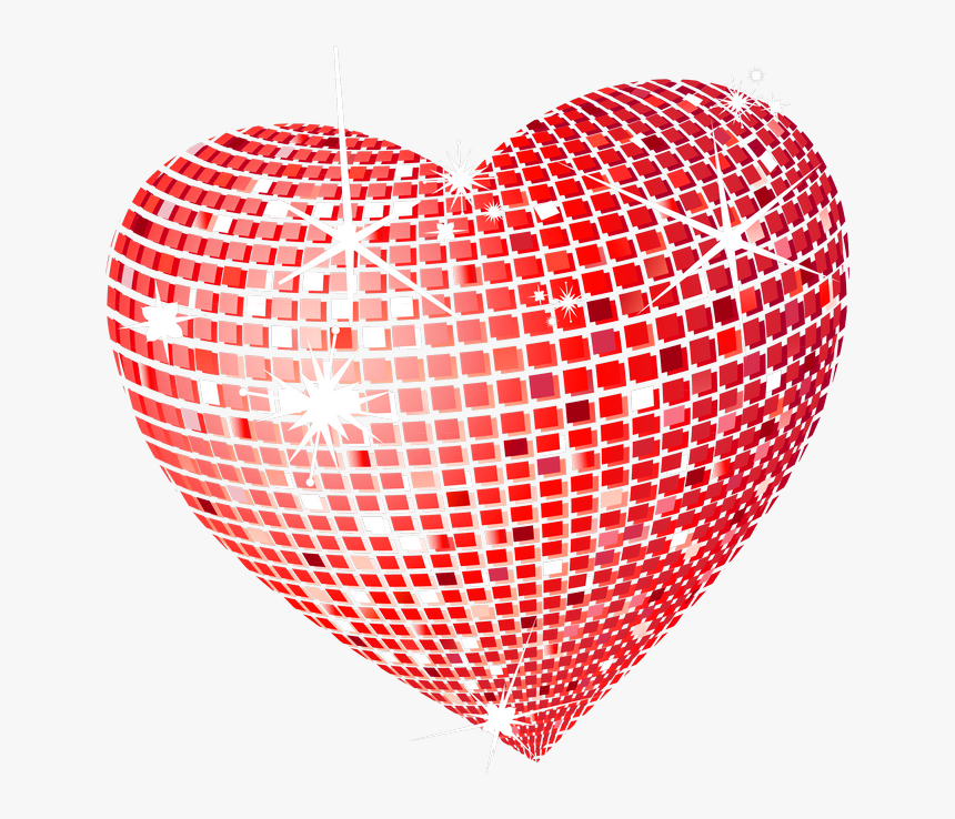 Red Disco Heart Png - Heart Of Gold Clipart, Transparent Png, Free Download