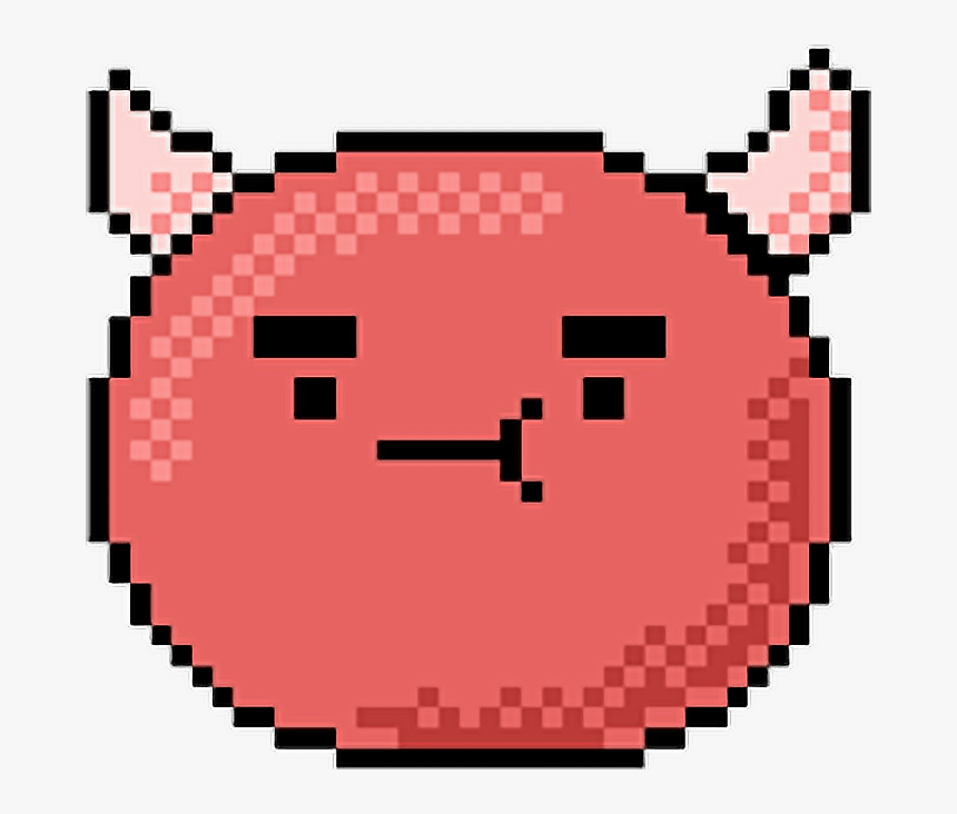 Devil Emoji Evil Devilemoji 😈 Kawaii Cute Pixel Pixels - Devil Emoji Pixel Art, HD Png Download, Free Download