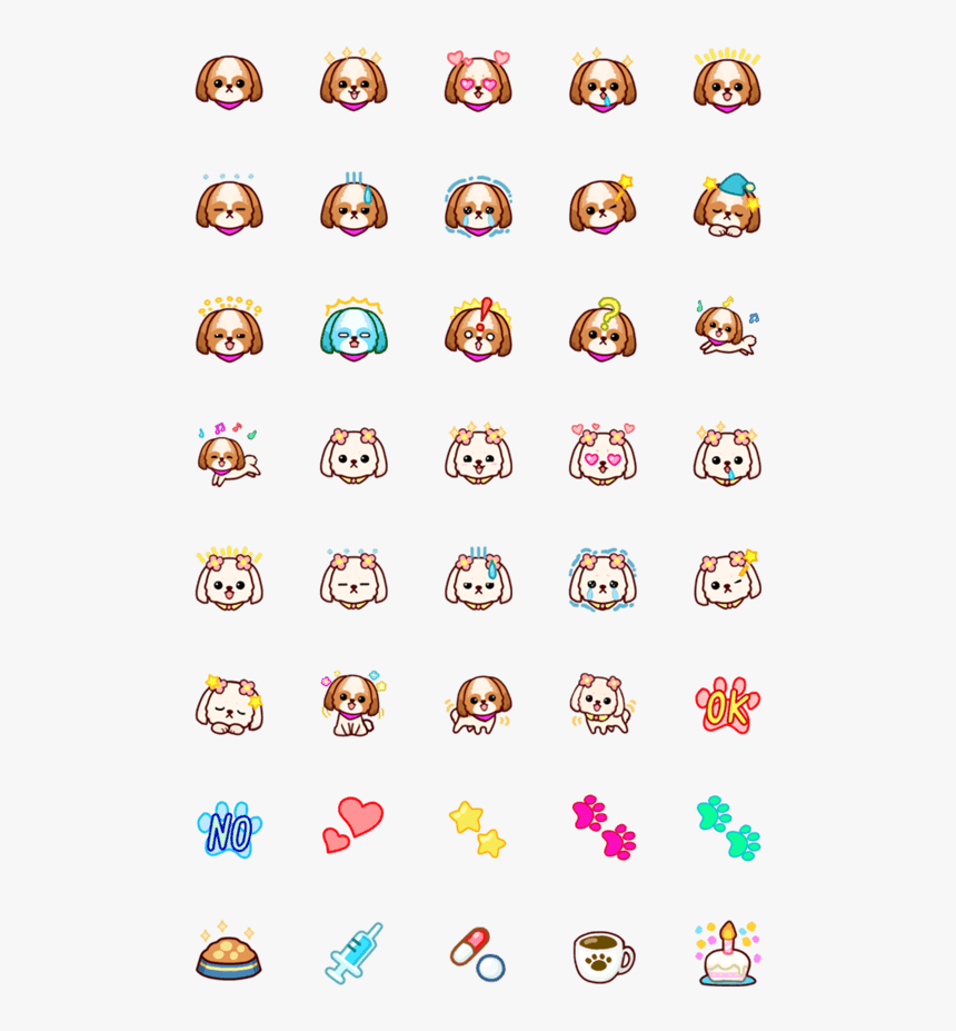Shih Tzus Emoji - もぐら コロッケ 絵文字, HD Png Download, Free Download