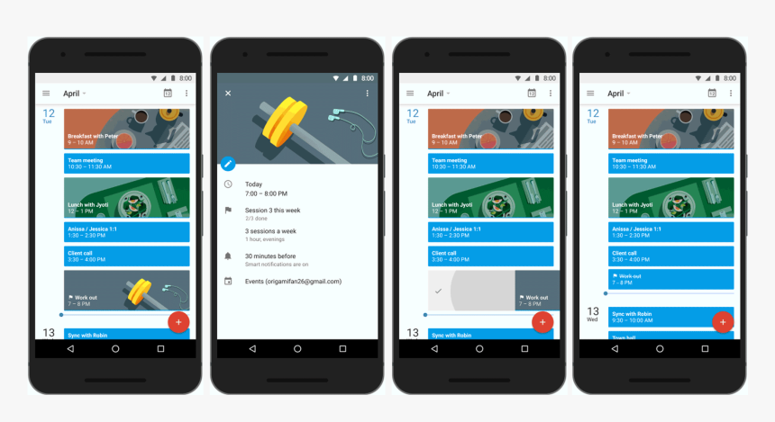 Goals In Google Calendar - Google Calendar Mobile Design, HD Png Download, Free Download