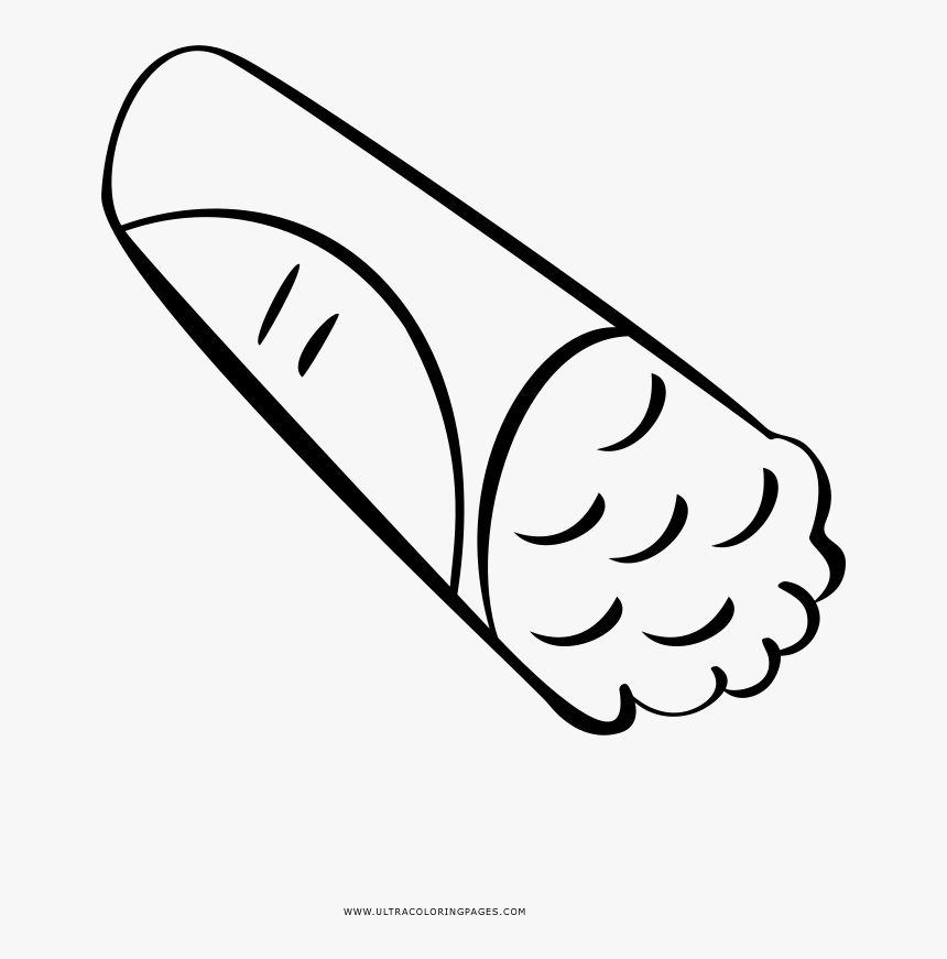 Burrito Coloring Page - Line Art, HD Png Download, Free Download