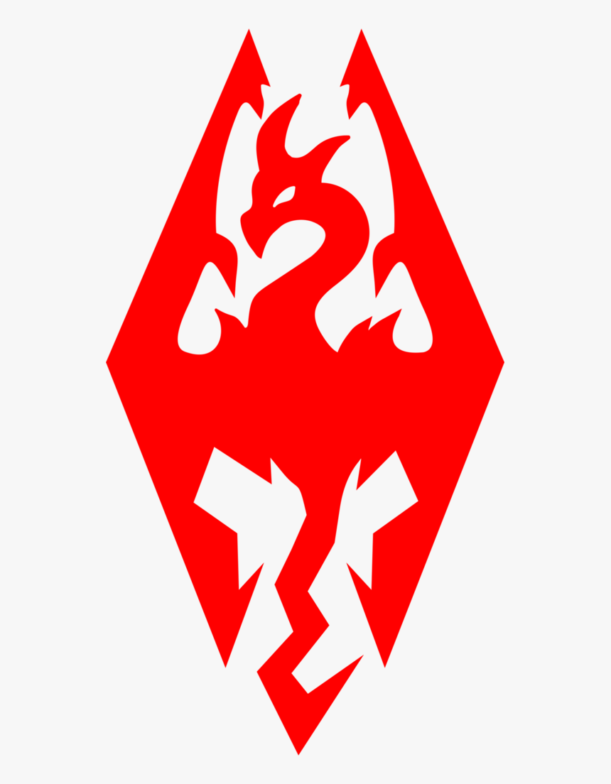 Skyrim Stylized Logo - Skyrim Logo Symbols Dragon, HD Png Download, Free Download