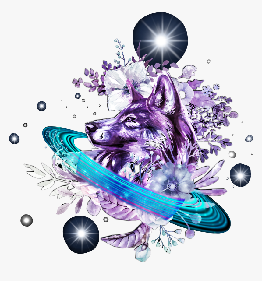 Wolf Galaxy Dog Background, HD Png Download, Free Download