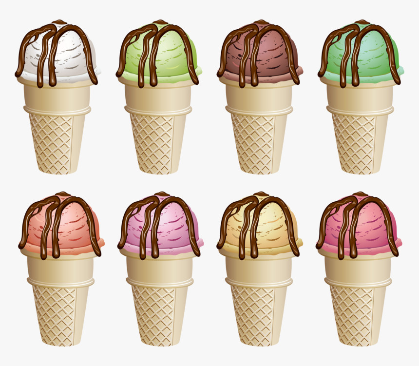 Four Ice Cream Clipart, HD Png Download, Free Download