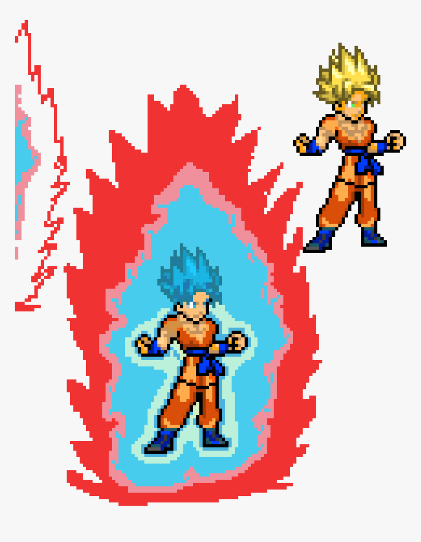 Goku Ssj Blue Kaioken Pixel Art, HD Png Download, Free Download