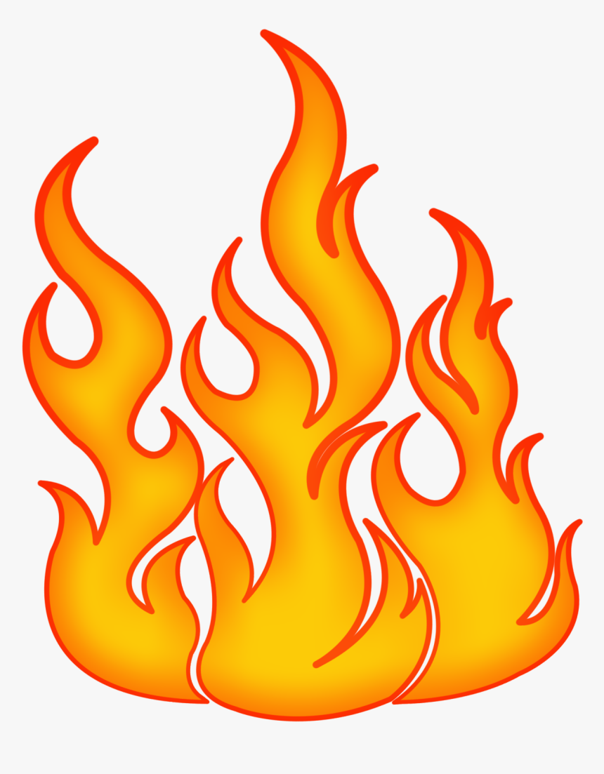 Transparent Realistic Fire Flames Clipart - Drawing Fire Flames, HD Png Download, Free Download
