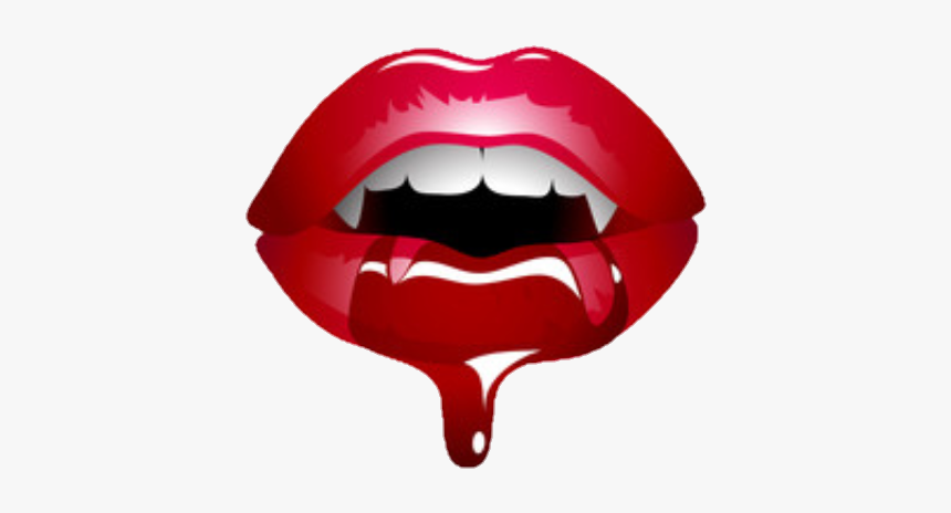#vampire #lips #blood - Blood Dripping From Mouth, HD Png Download, Free Download